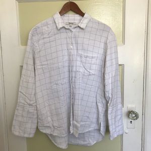 Madewell windowpane flannel shirt